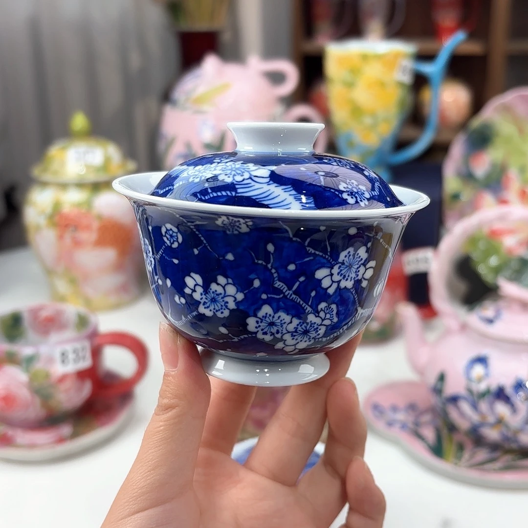 景德镇手绘高温釉下彩陶瓷茶具
