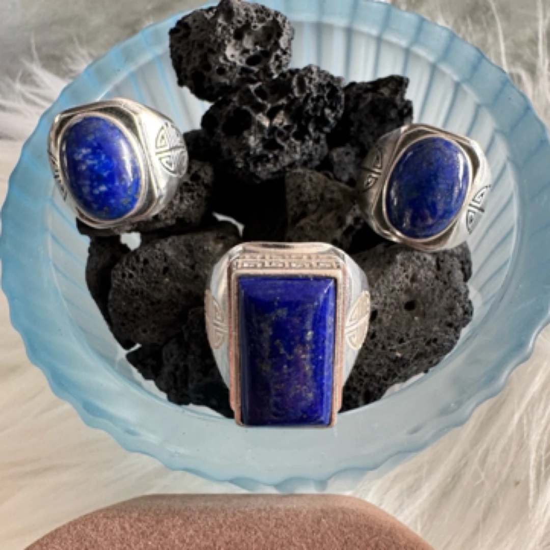 925银戒指 镶嵌蒙古元素戒指名族风格