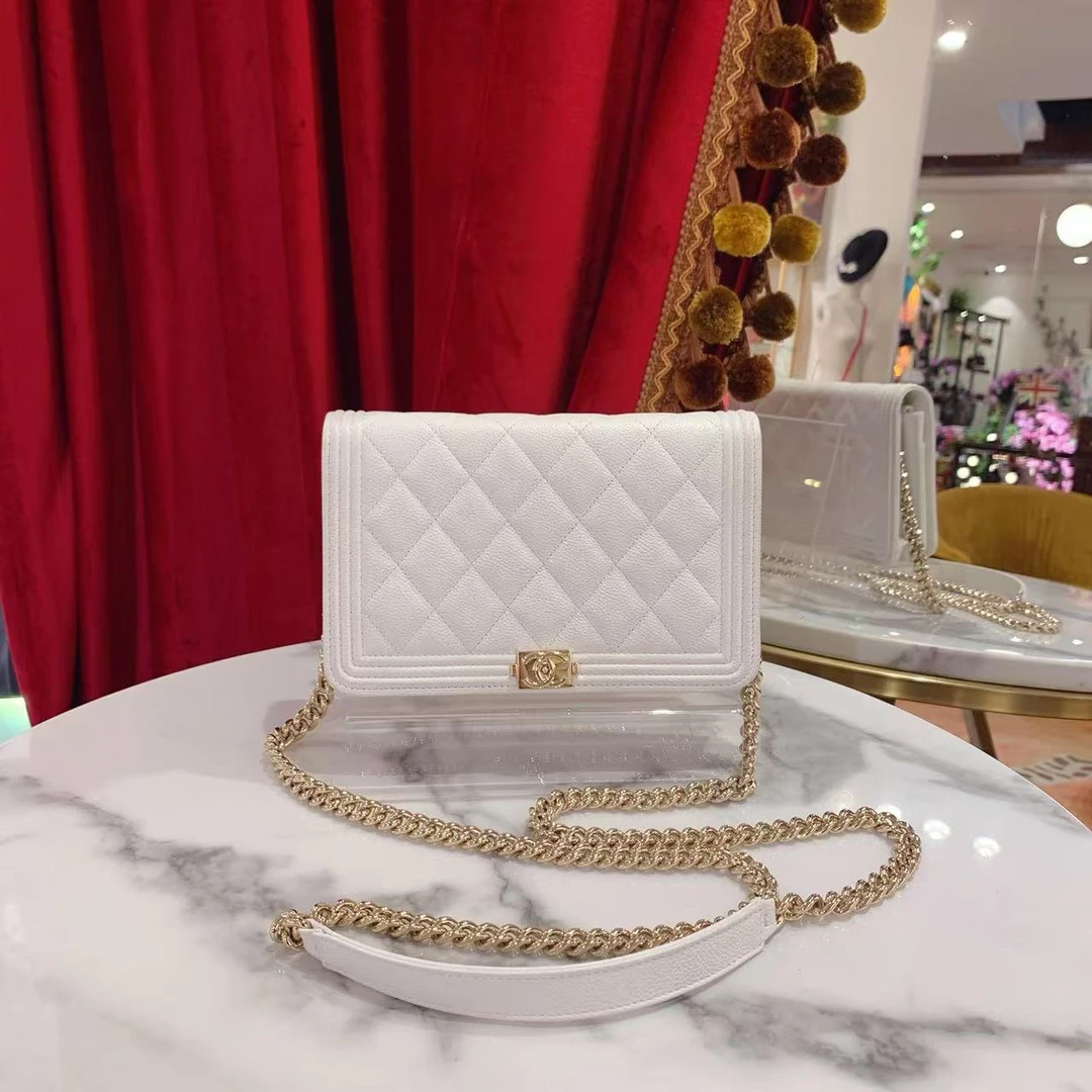 95新 Chanel/香奈儿 leboy woc白金荔枝牛皮/24245840