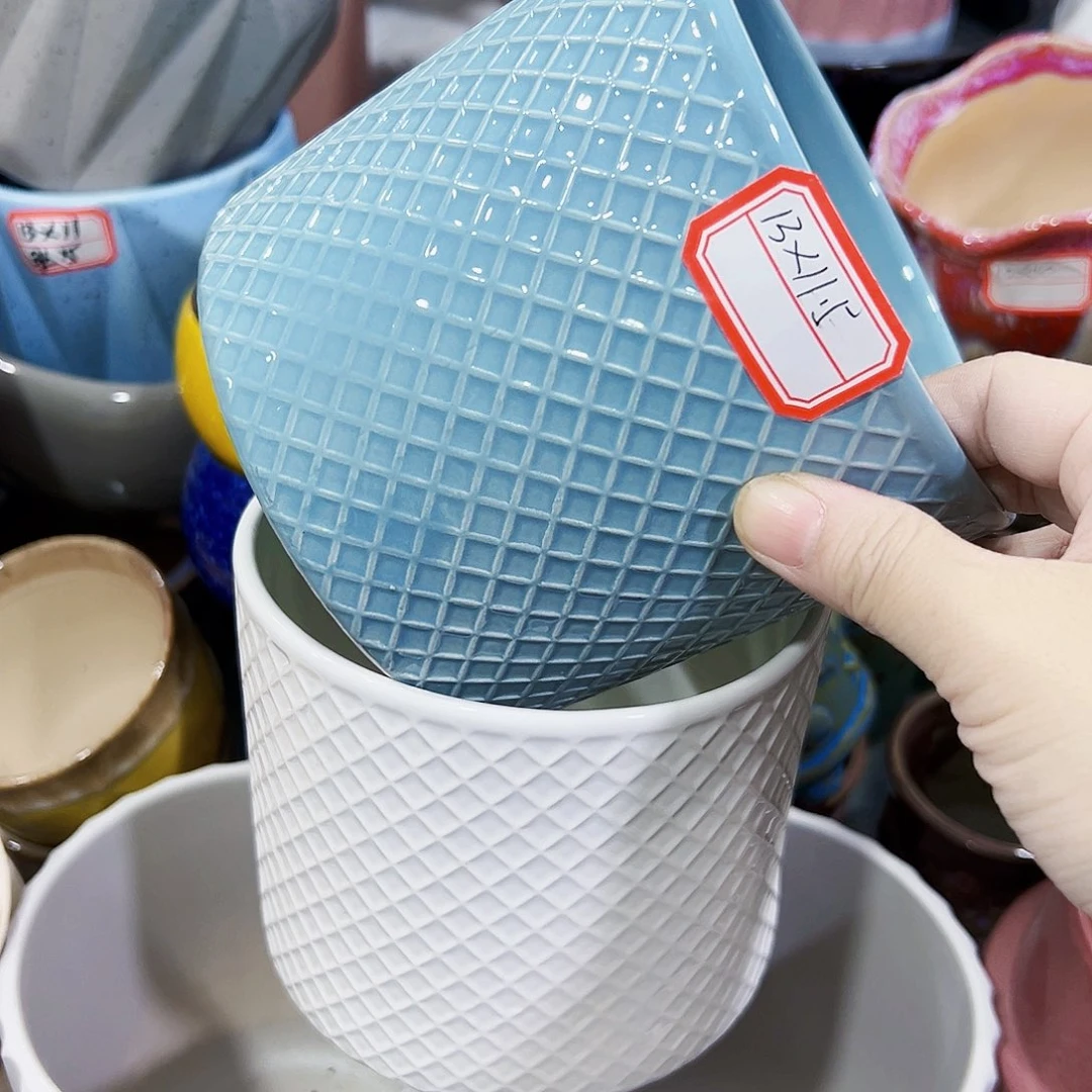 外贸尾单陶瓷花盆凑单10米包邮