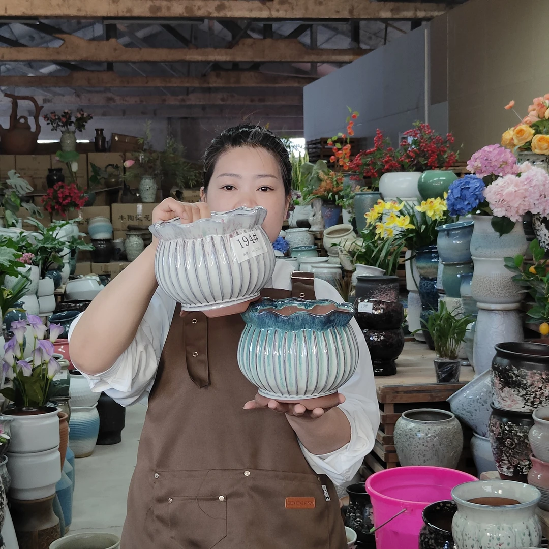 194#宜兴紫砂 粗陶陶罐 紫砂罐 多肉  三角梅盆高度15cm 口径18cm