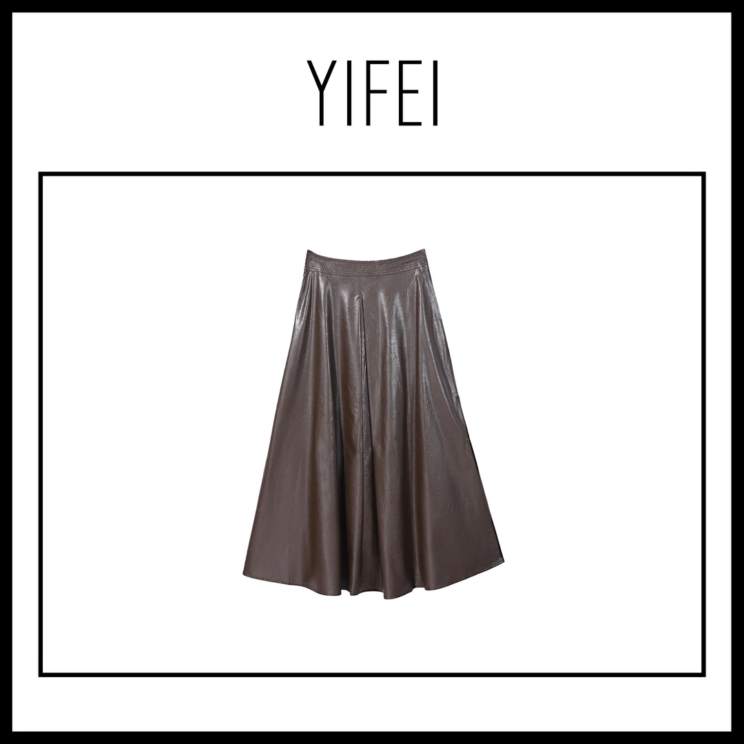 【艺菲专属】E1F38000B 简约纯色半长裙