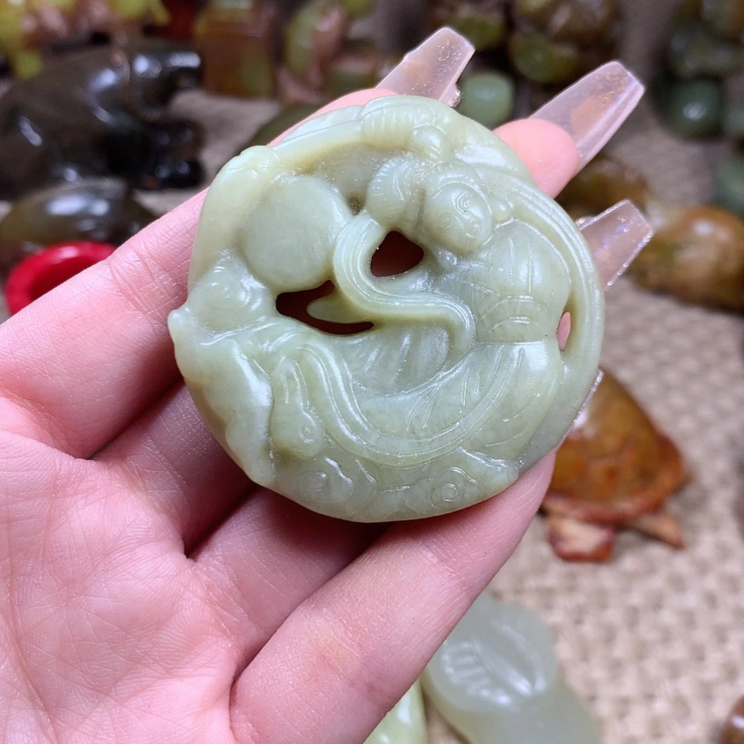 白玉菩提吊坠挂件