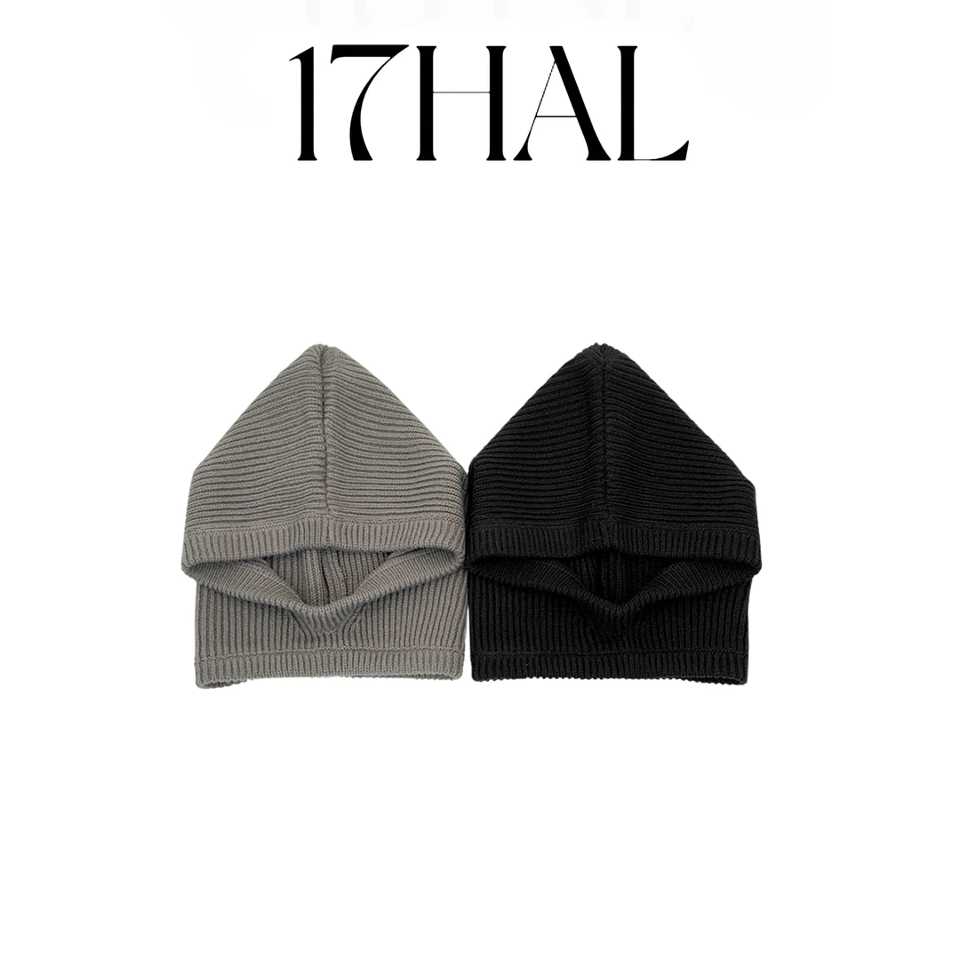 17HAL【暗黑先锋】ro 秋冬巴拉克针织冷帽 黑色/灰色
