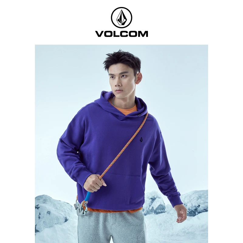VOLCOM钻石冬季潮流连帽宽松套头卫衣帽衫VA221HM002