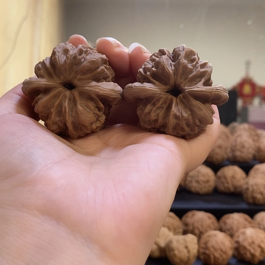 把件文玩核桃45达摩有伤有水尖