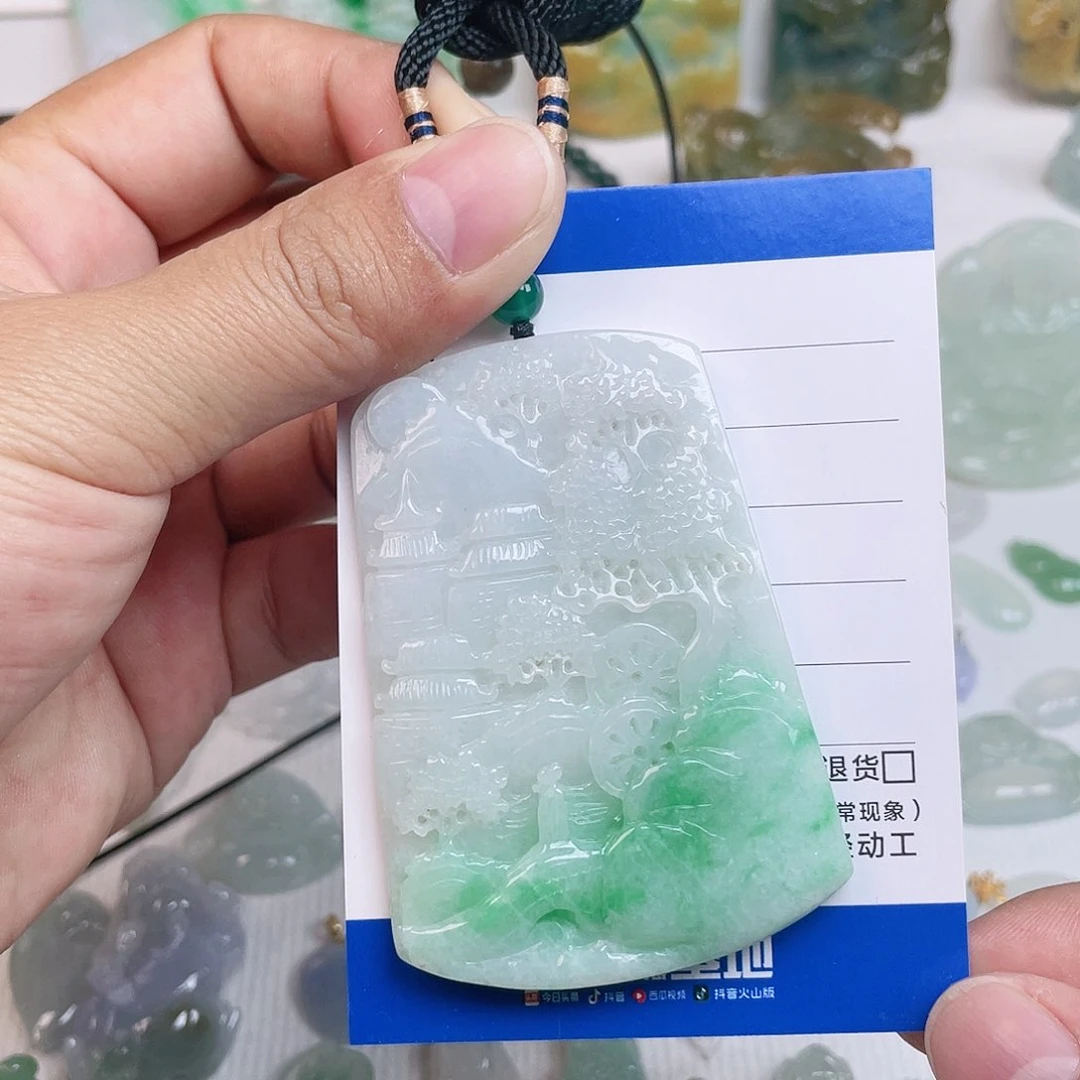 颈饰未镶嵌翡翠天然翡翠
