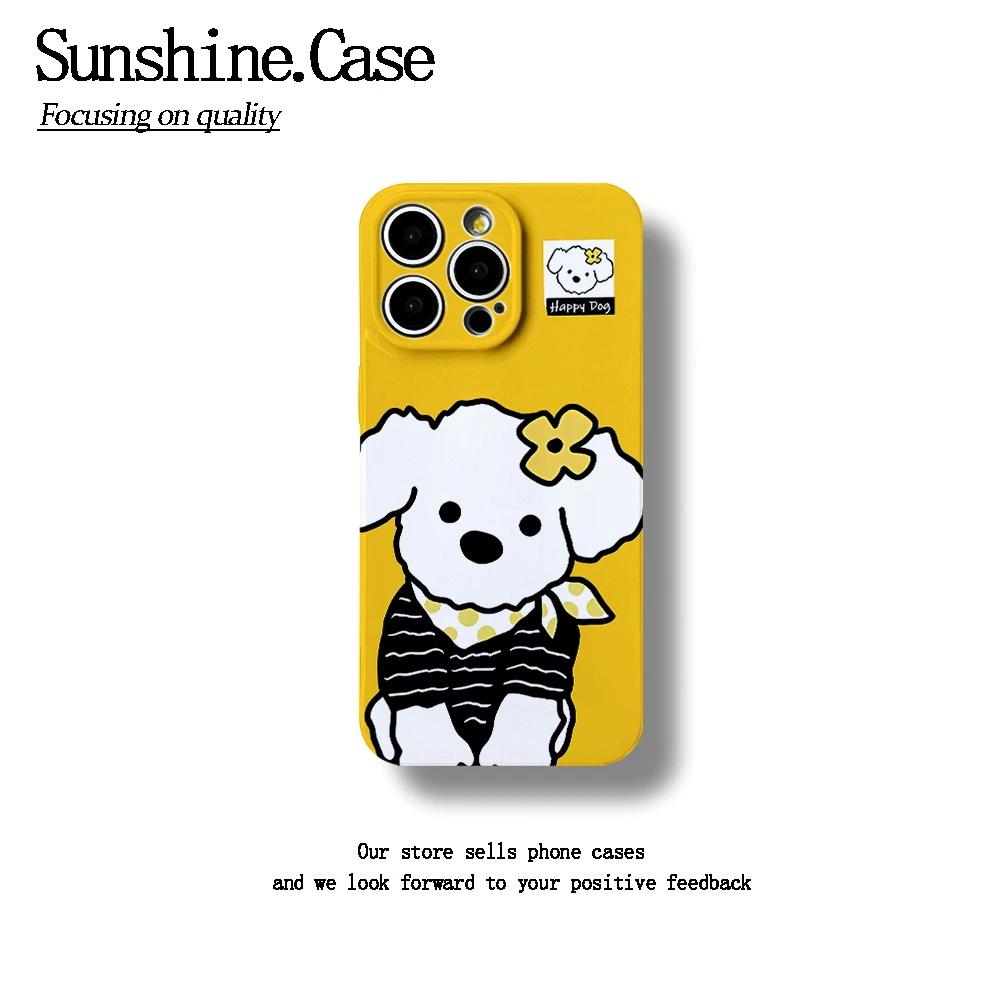 口水巾小狗软壳适用苹果oppo华为vivo小米手机壳防摔全包ins