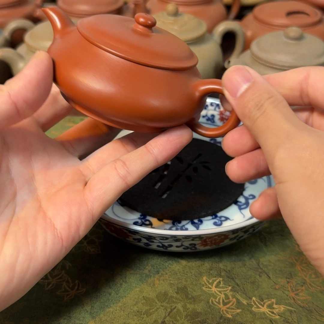 茶壶紫砂微瑕壶朱泥明炉