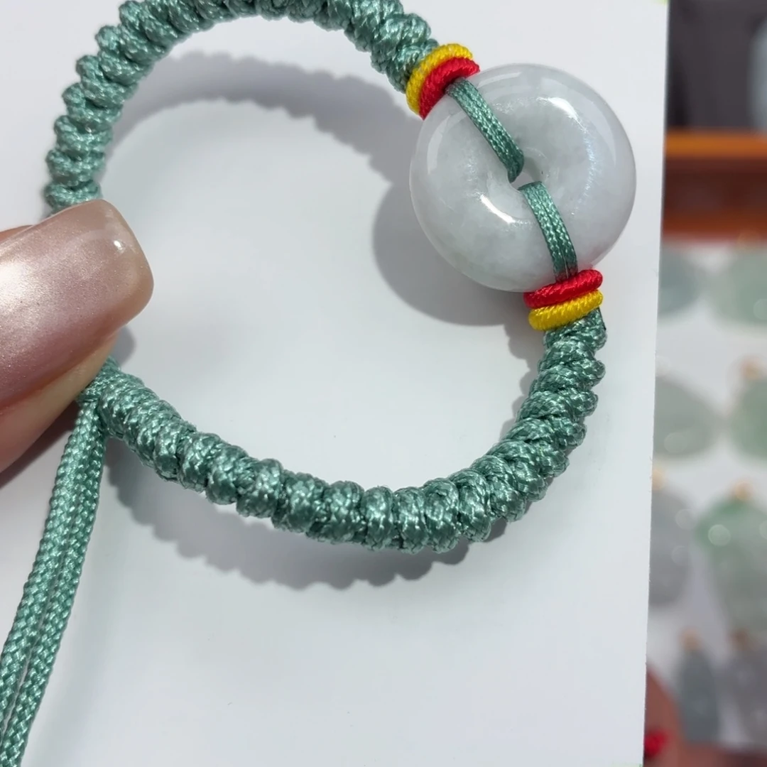 翡翠未镶嵌颈饰平安扣手绳