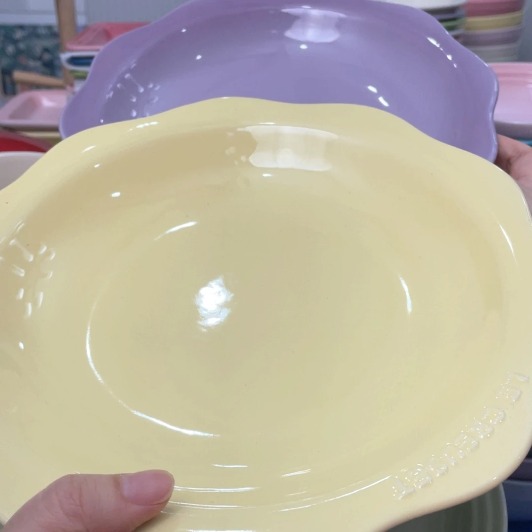 瓷片微瑕2个9英寸花韵盘