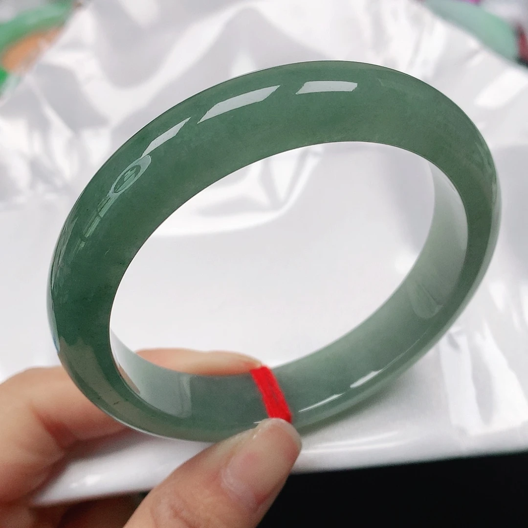 翡翠手镯未镶嵌天然翡翠手镯56