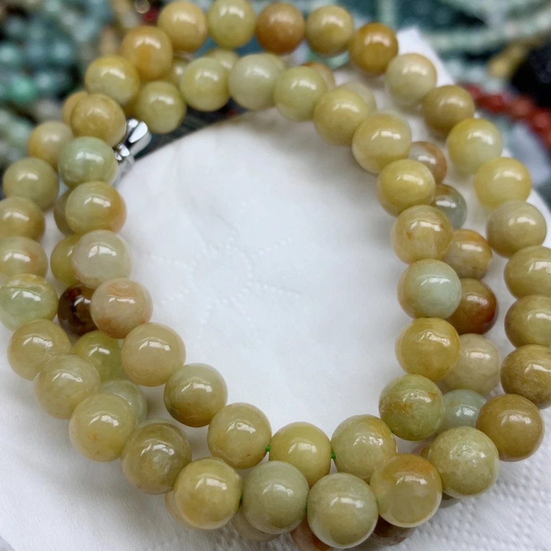 翡翠未镶嵌颈饰珠子