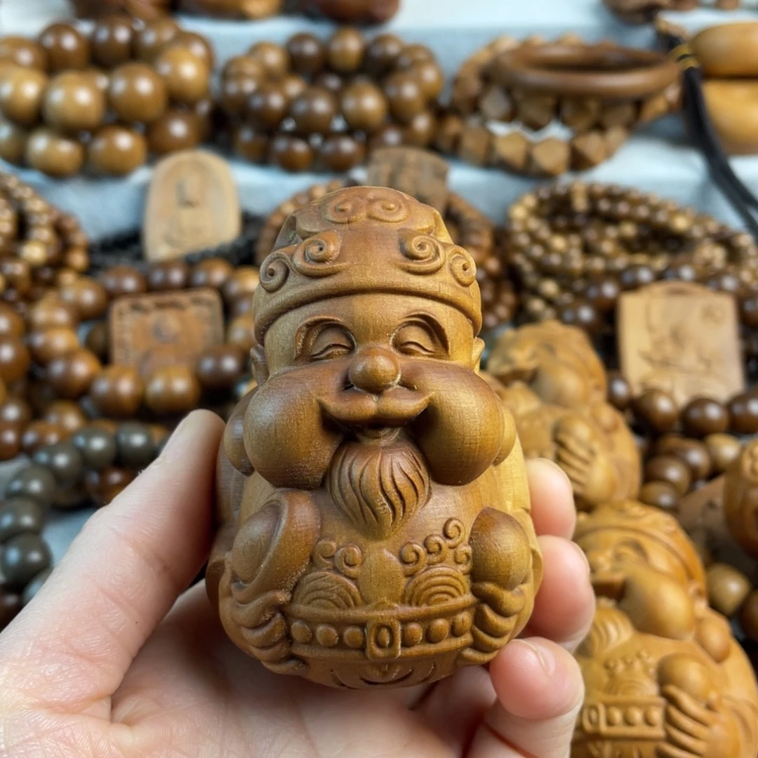 木老山檀香财神爷摆件