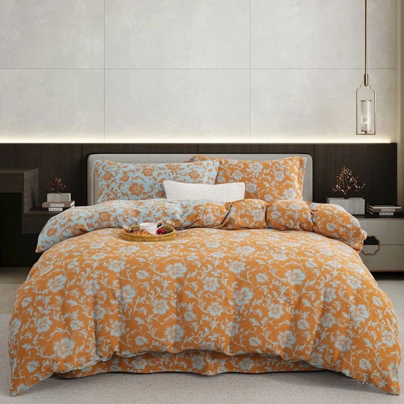 【一路生花】全棉色织提花双层纱四件套A类母婴级柔软透气床上用品