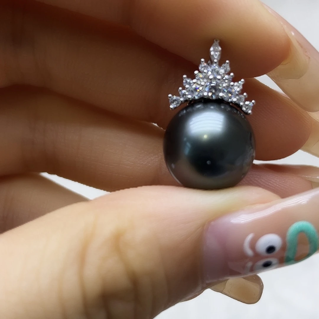 海水珍珠银S925镶嵌颈饰