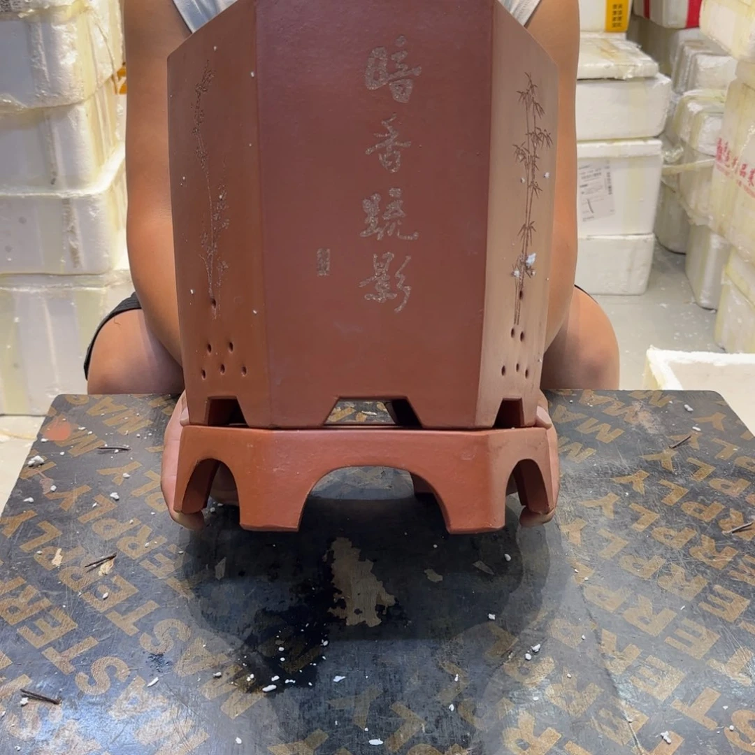 紫砂花盆口径20.23口径