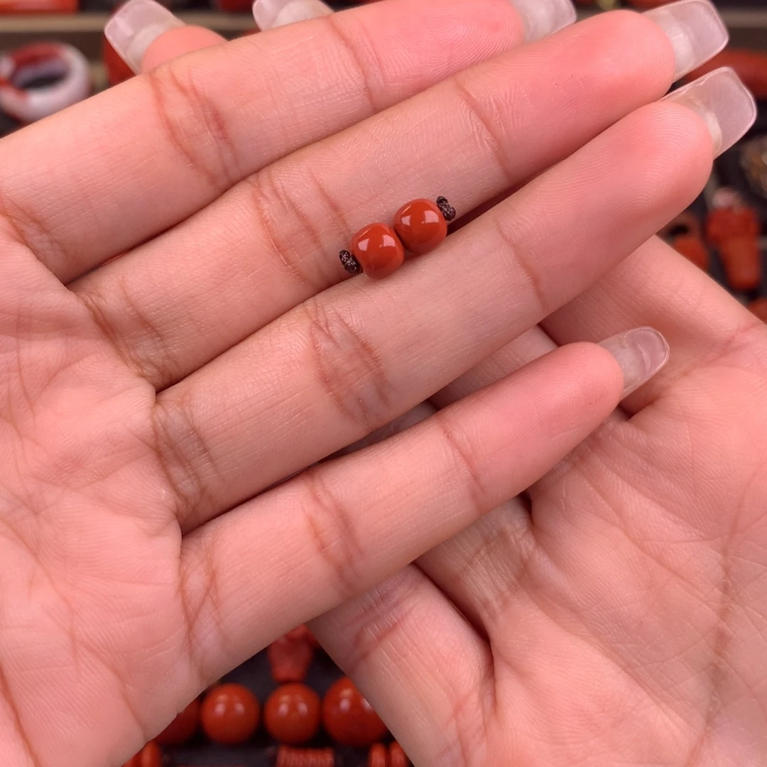 南红玛瑙未镶嵌老型对珠6