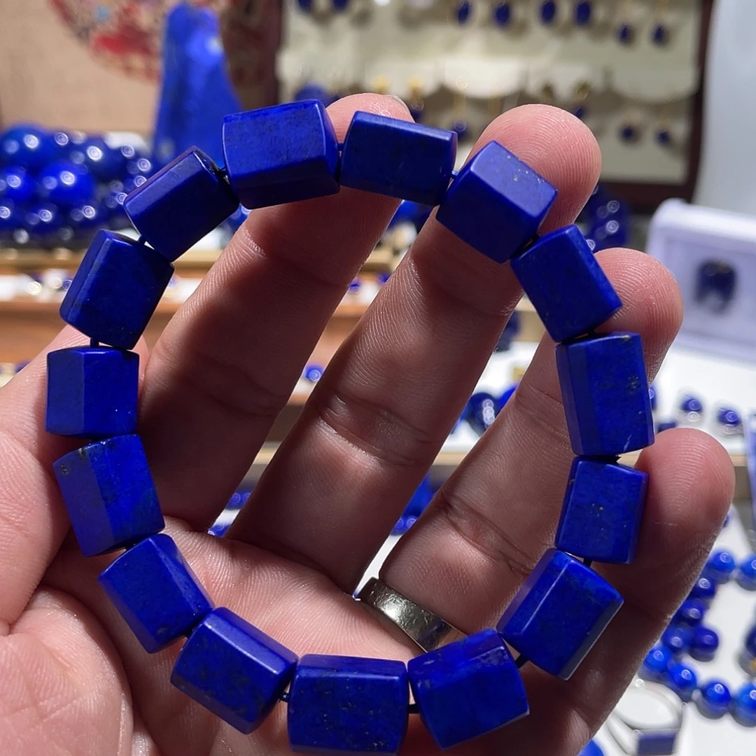 青金石未镶嵌随形手串10mm