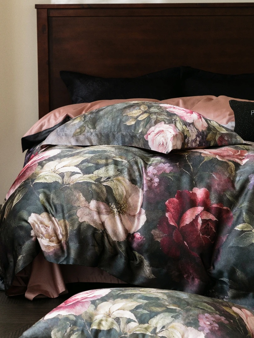 【法兰克福系列高定】 夏洛特 22姆真丝超细旦长绒棉印花款四件套