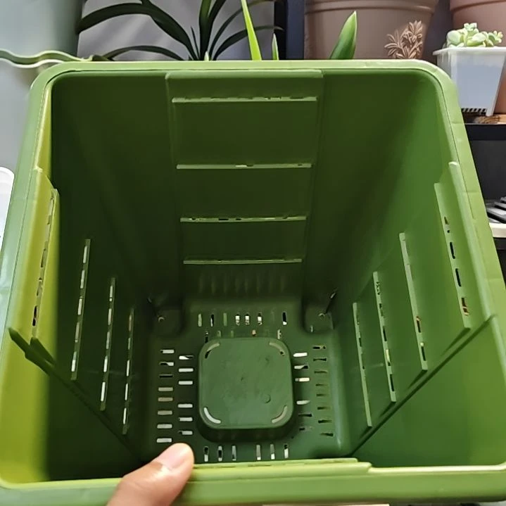 透气方盆外口径26高30，果绿无拖4个