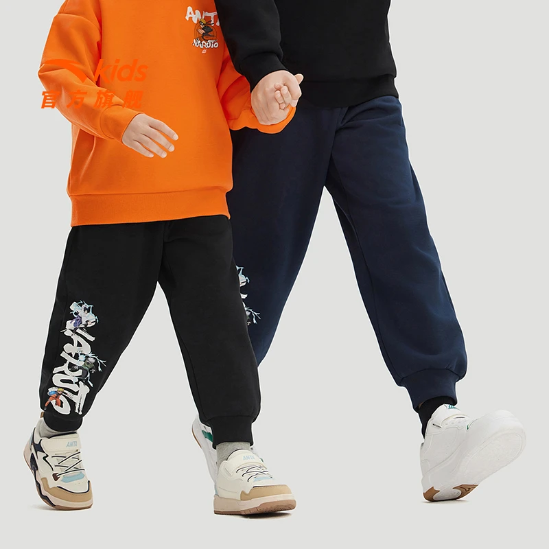 安踏儿童男童针织运动长裤2025春季新款舒适亲肤青少年运动裤子潮