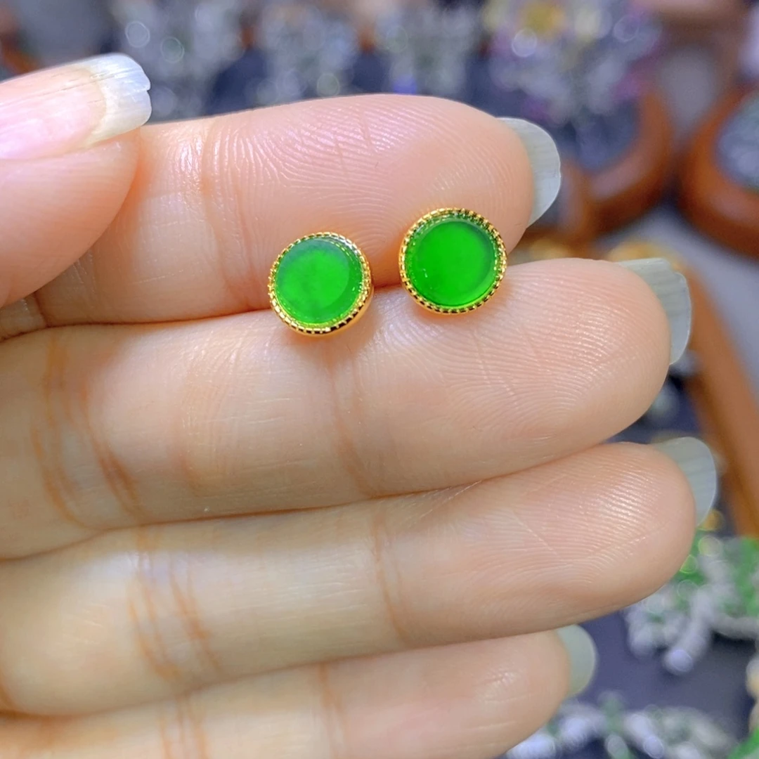 翡翠颈饰银S925镶嵌天然翡翠