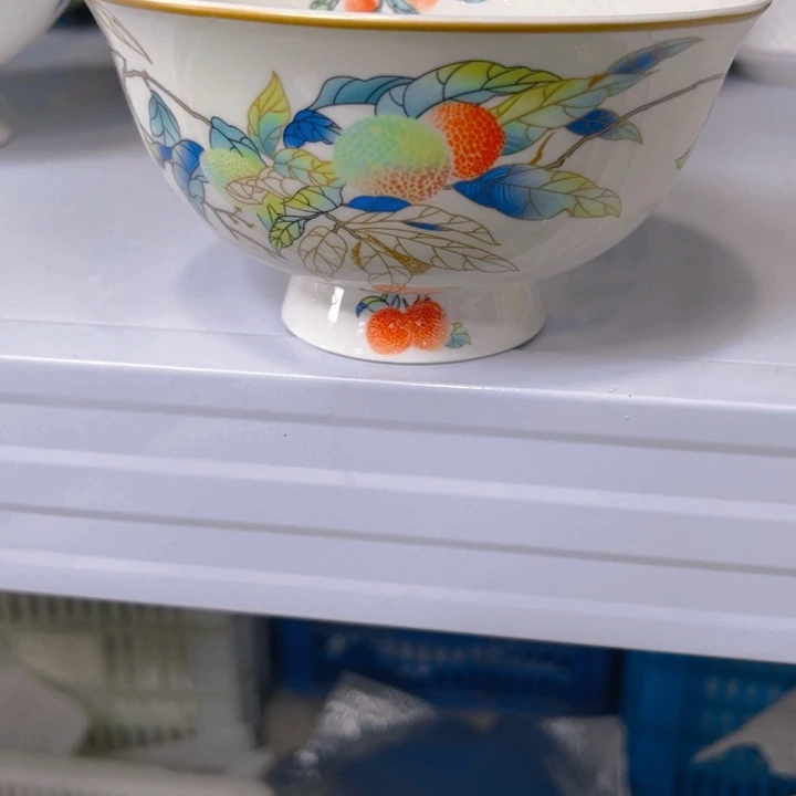 瓷片荔枝高脚五寸腕六个