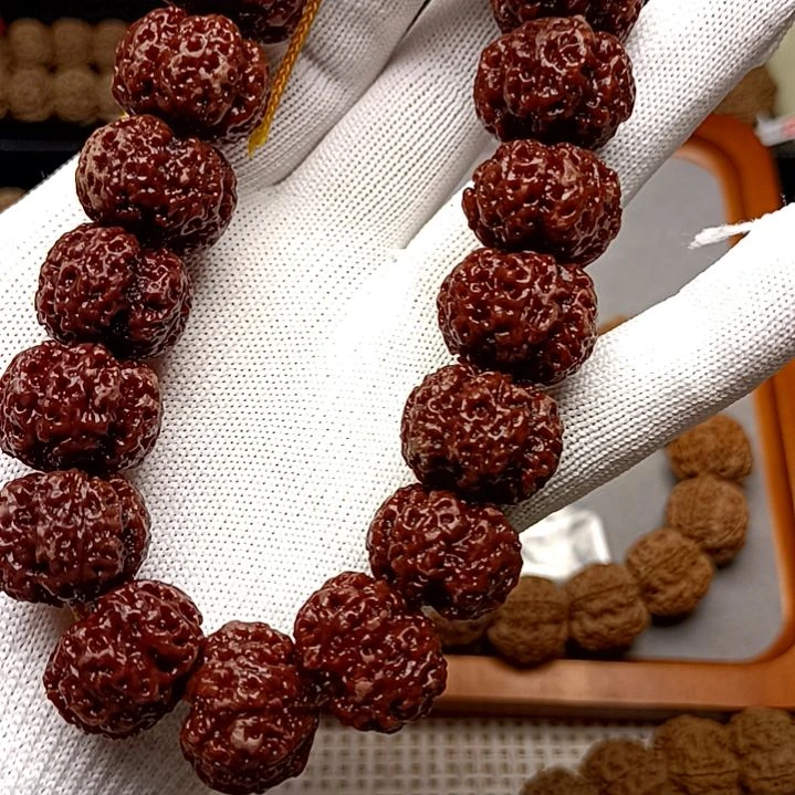 金刚菩提手串纽扣梅花精选19mm全品无黄