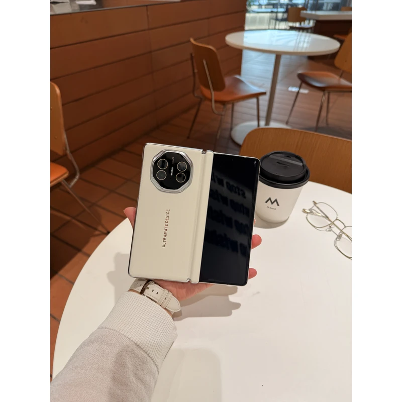 适用于华为Matex6/Matex5磨砂磁吸双中轴折叠手机壳 护镜头双中轴