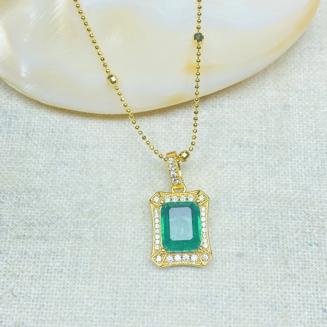 爆款K经典黄色四爪绿项链多样性发货49309