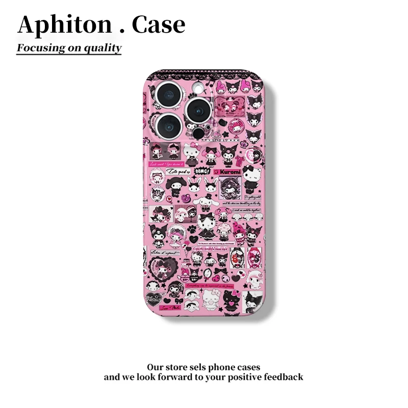 SMBLCE哥特风三丽鸥适用苹果17菲林16手机壳华为P70vivoppo小米15