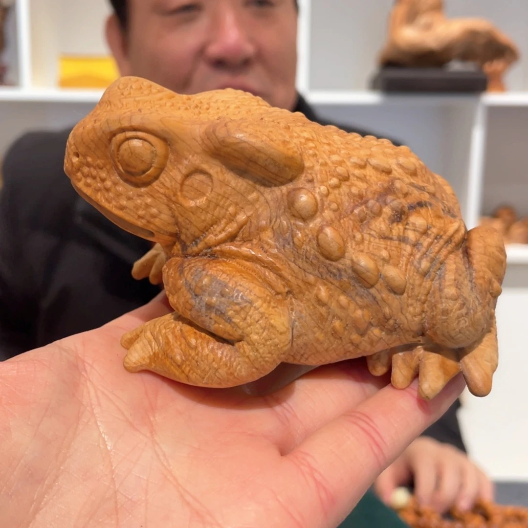 【闪购商品】柏木（崖柏）大*金蟾摆件