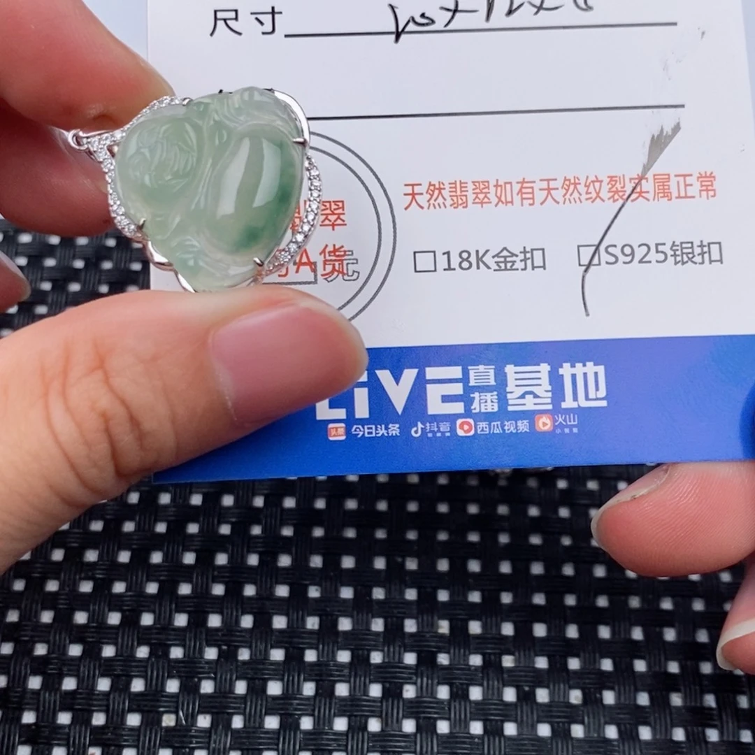 翡翠银S925镶嵌颈饰