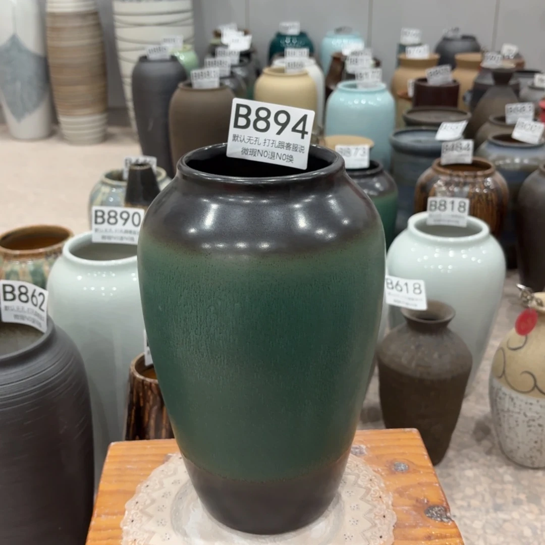 摆件瑕疵894 景德镇陶瓷花瓶高27口9.5