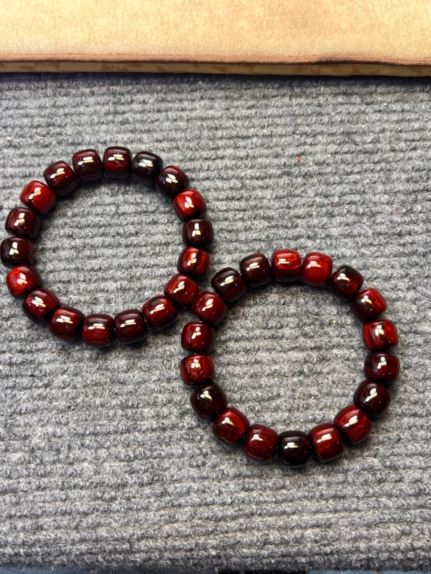 小叶紫檀老型单圈11*12火焰纹配盘玩袋 福利多样性发其一