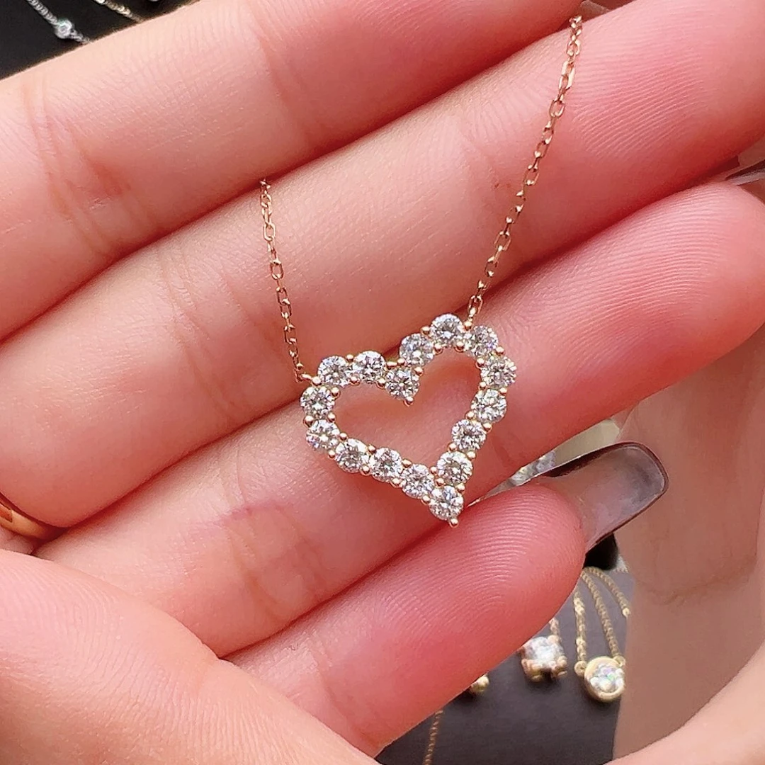 实验室培育钻石套链18K金镶嵌