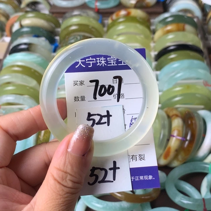 蛇纹石玉未镶嵌手镯7007