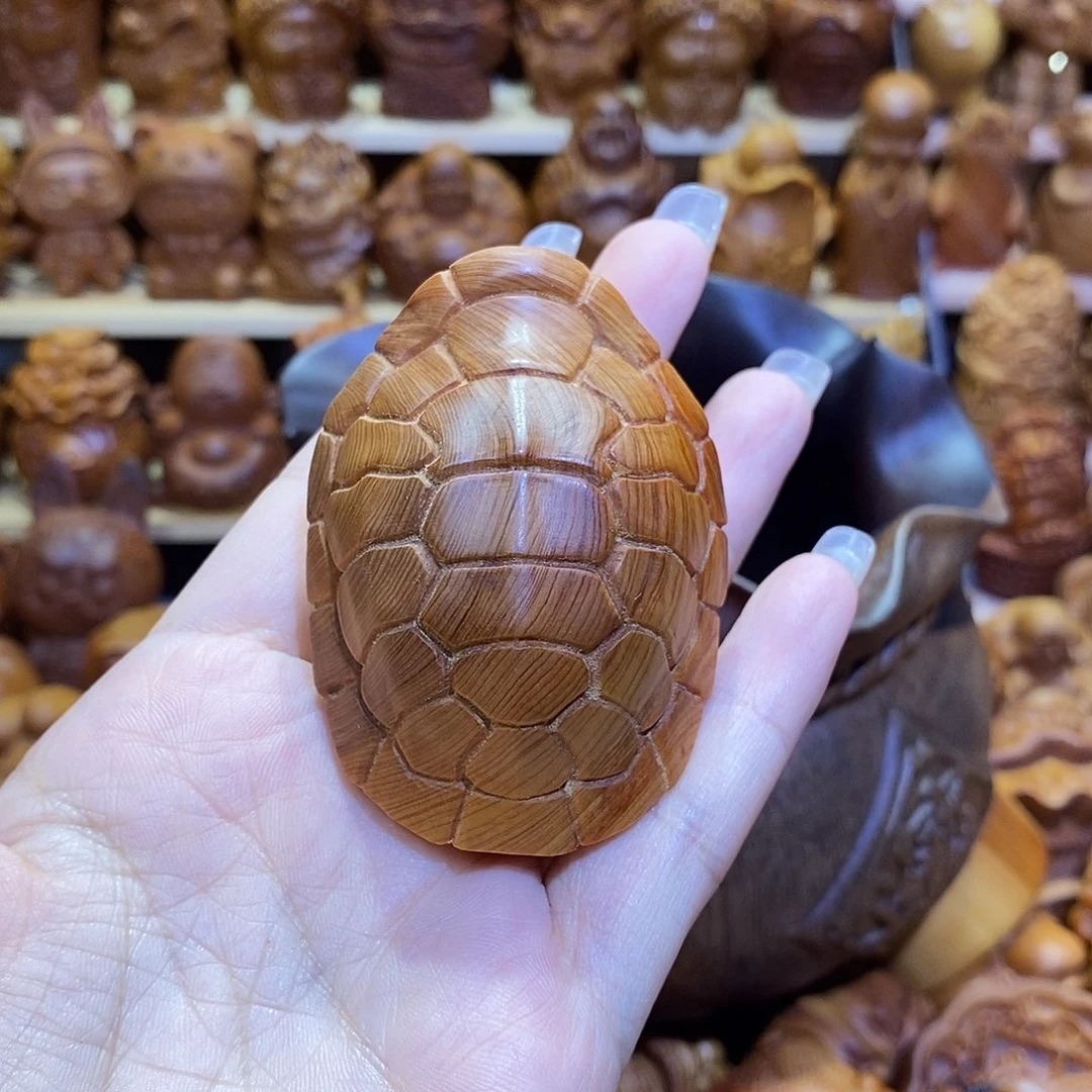 用***8木崖柏木雕手把件