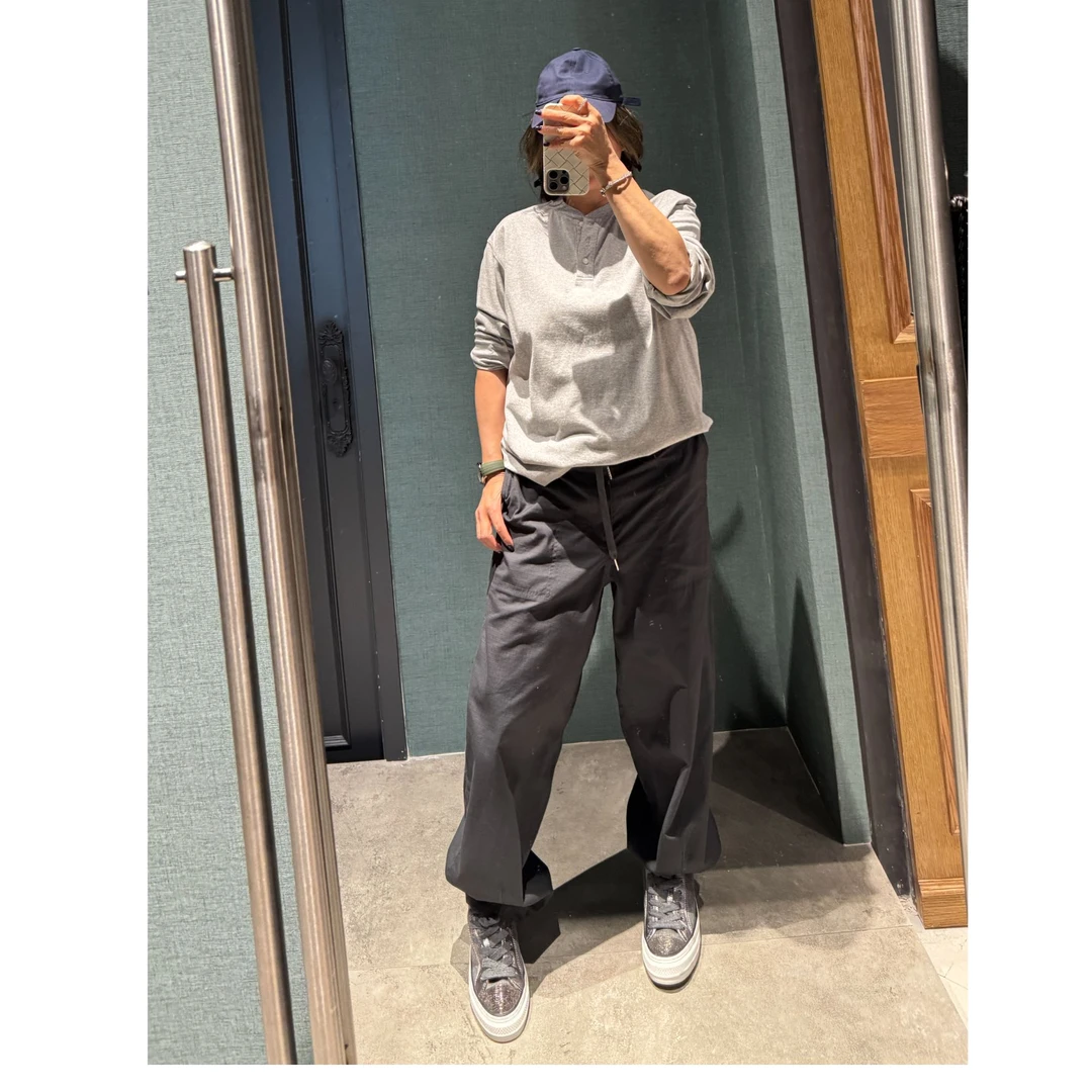 COCOLINDA |  半开领亨利衫男女CP百搭长袖T恤T2423