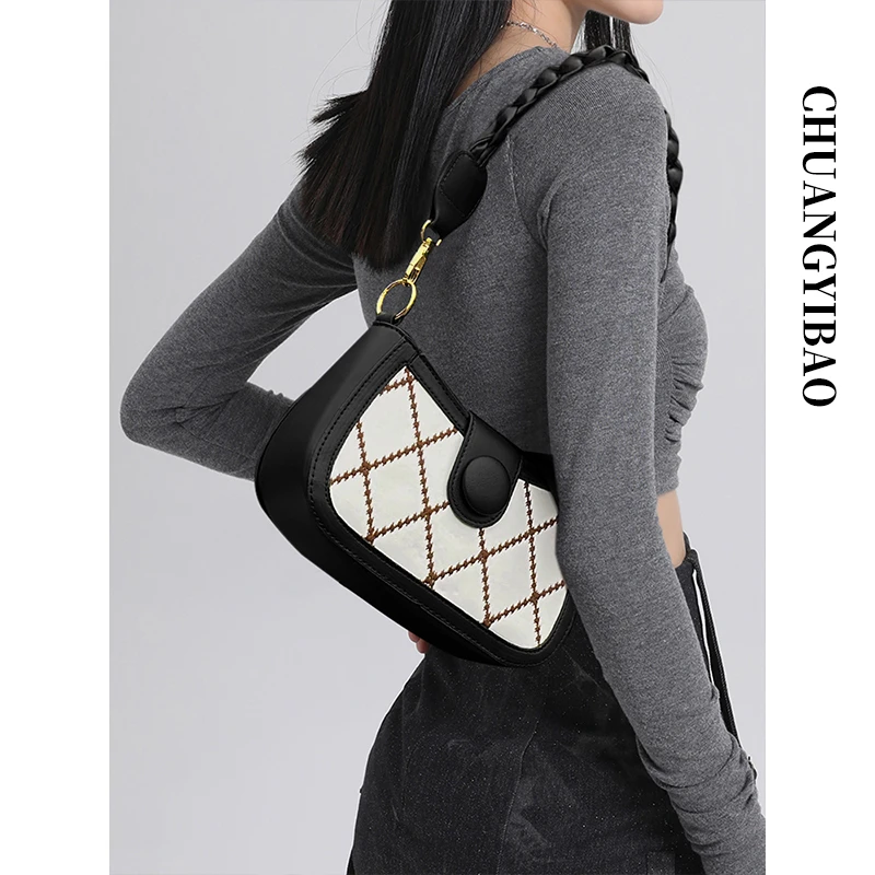 编织带包包女上班族女包高级感洋气百搭单肩斜挎包百搭网红腋下包