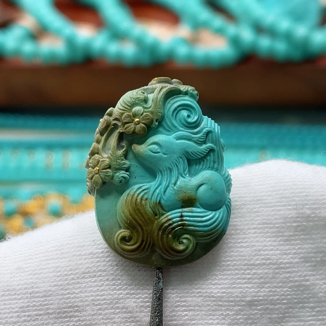 未镶嵌绿松石珠宝半成品