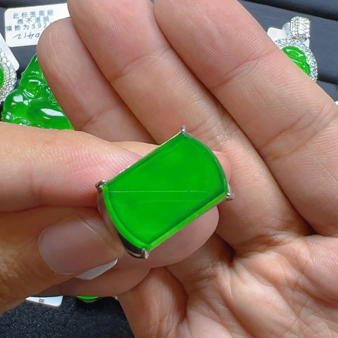 翡翠银S925镶嵌颈饰