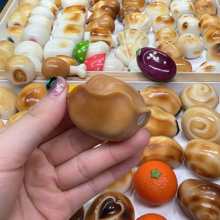 白玉菩提把件꧁****⋆3.3.57象牙果把件饺子