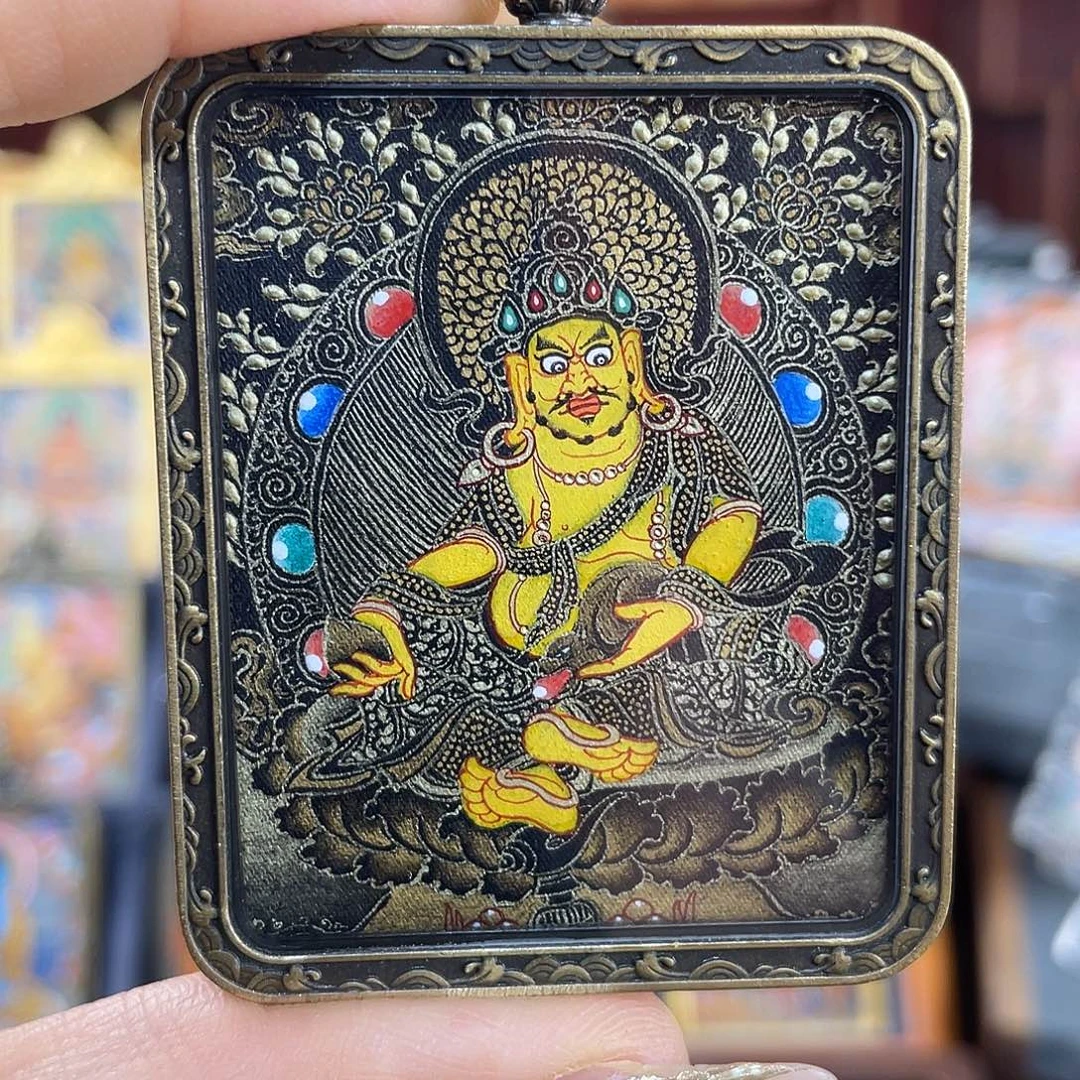 吊坠黄财神纯手绘