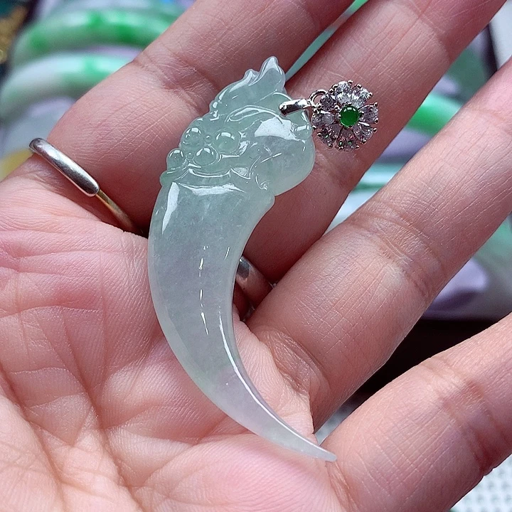 颈饰银S925镶嵌翡翠翡翠