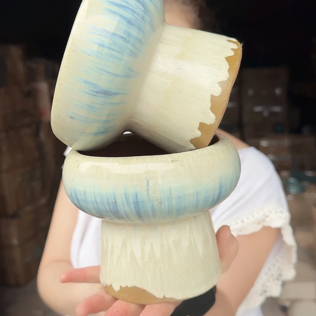 紫砂花盆高13口13