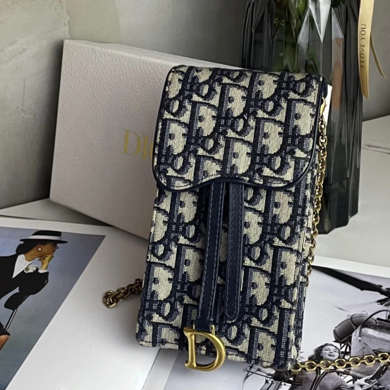 99新 DIOR/迪奥 迪奥老花手机包单肩包