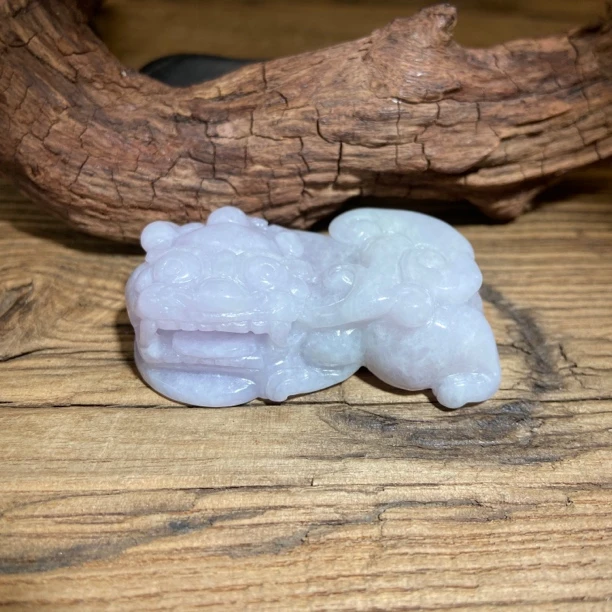 天然A货翡翠紫罗兰招财貔貅