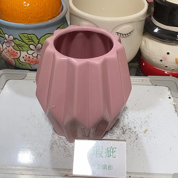 紫砂花盆多肉植物盆瑕疵有孔